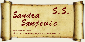 Sandra Šanjević vizit kartica